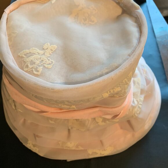 Early 1900s Pink Pillbox Womens Hat - Picture 4 of 8